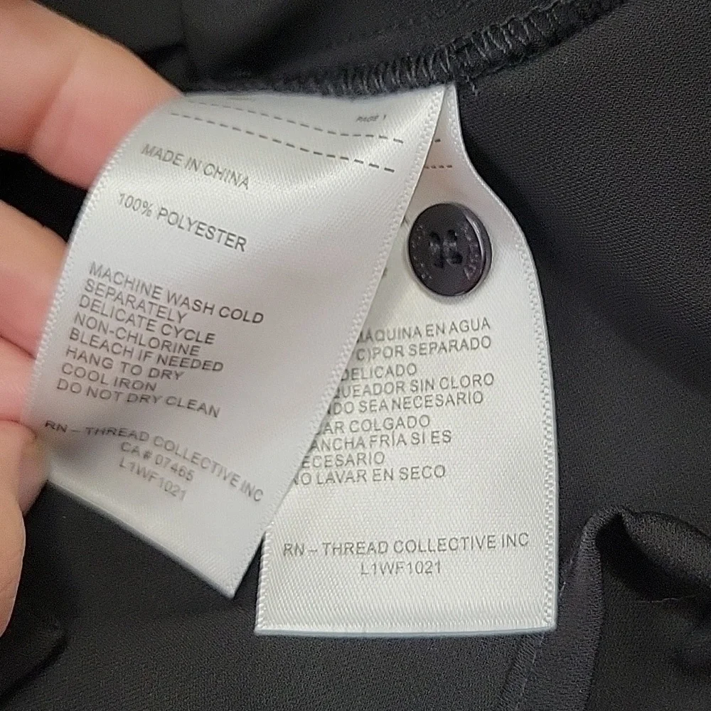 Laundry by Shelli Segal Sheer Black Button-up Shirt Women's Size Small New - Picture 14 of 15